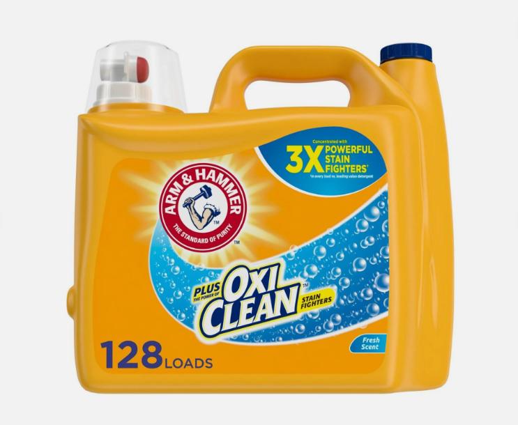 Arm & Hammer Plus OxiClean Fresh Scent, 128 Loads Liquid Laundry Detergent, 166